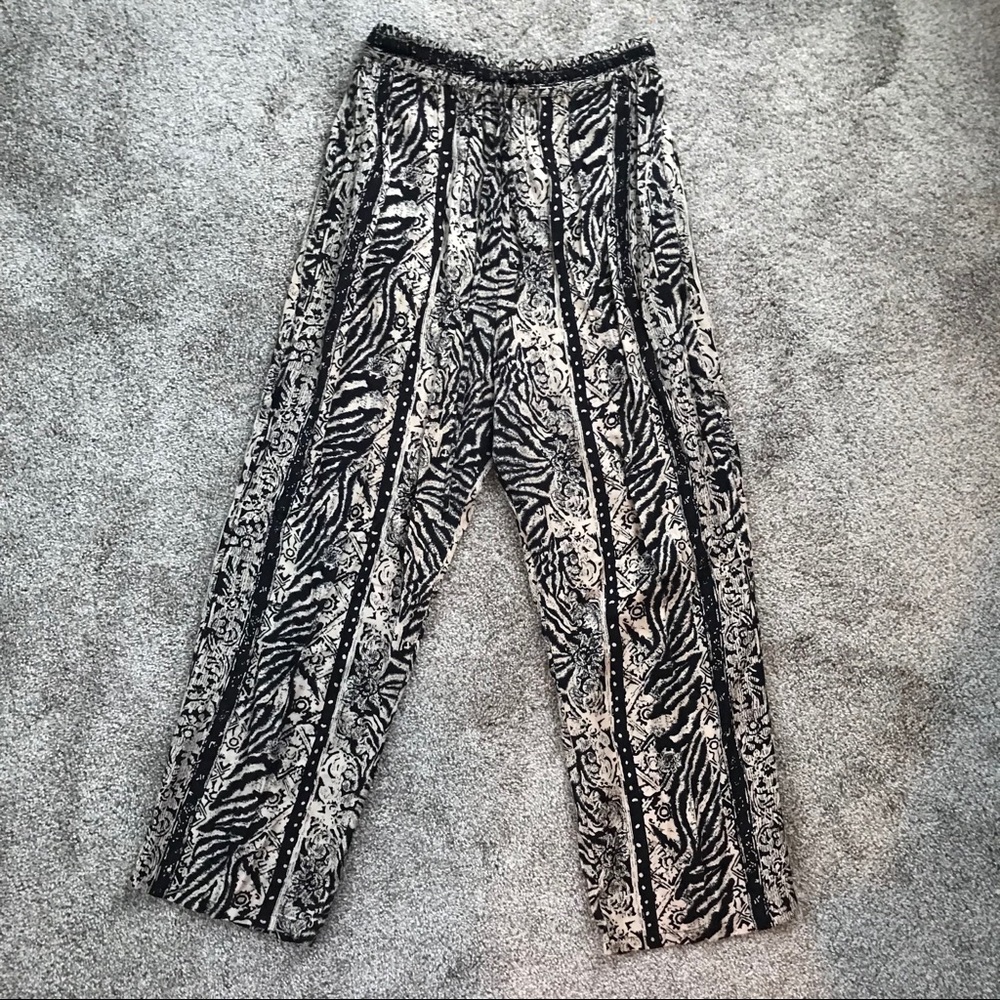 90s Vintage Revue Indian Printed Slouchy Trousers